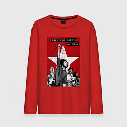 Лонгслив хлопковый мужской Rage Against the Machine - group, цвет: красный