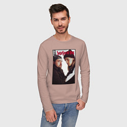 Лонгслив хлопковый мужской Jay and Silent Bob, цвет: пыльно-розовый — фото 2