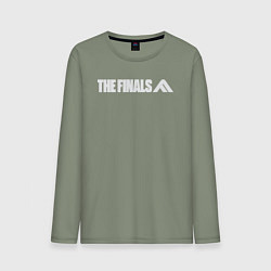 Лонгслив хлопковый мужской The finals logo, цвет: авокадо