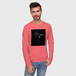 Лонгслив хлопковый мужской Xo weeknd, цвет: коралловый — фото 2