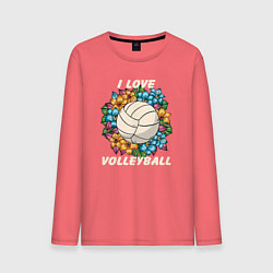 Мужской лонгслив I love volleyball