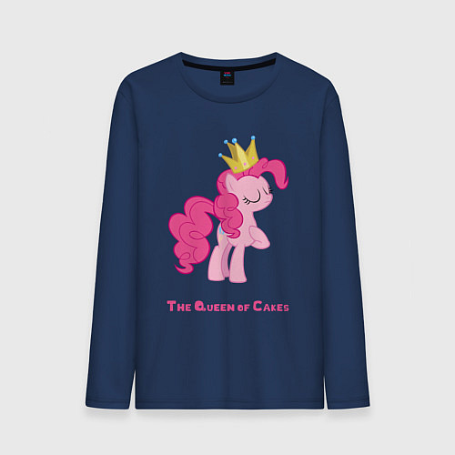 Мужской лонгслив Королева тортиков Пинки Пай / Тёмно-синий – фото 1