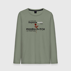 Лонгслив хлопковый мужской Depeche mode live tribute band, цвет: авокадо