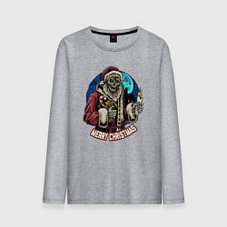 Лонгслив хлопковый мужской Dead Christmas, цвет: меланж