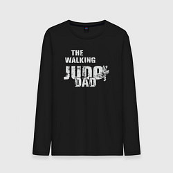 Лонгслив хлопковый мужской The walking judo dad, цвет: черный