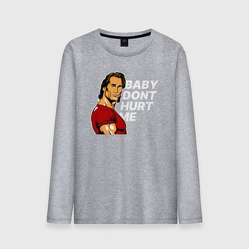 Мужской лонгслив Baby dont hurt me - Mike OHearn / Меланж – фото 1