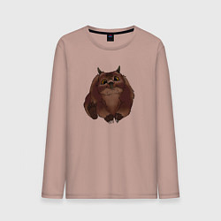 Лонгслив хлопковый мужской Детеныш Медвесыча, цвет: пыльно-розовый