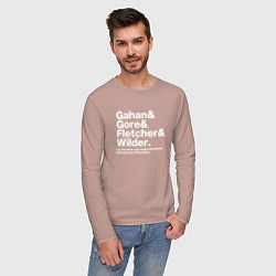 Лонгслив хлопковый мужской Depeche Mode - GGFW, цвет: пыльно-розовый — фото 2