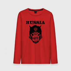 Лонгслив хлопковый мужской Russian gorilla, цвет: красный