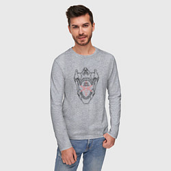 Лонгслив хлопковый мужской Bring Me the Horizon - logo, цвет: меланж — фото 2