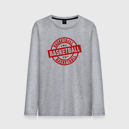 Мужской лонгслив Basket red / Меланж – фото 1