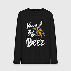 Лонгслив хлопковый мужской Killa beez 36, цвет: черный