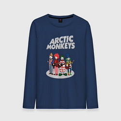 Лонгслив хлопковый мужской Arctic Monkeys clowns, цвет: тёмно-синий