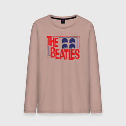 Лонгслив хлопковый мужской The Beatles Star, цвет: пыльно-розовый