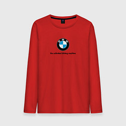 Лонгслив хлопковый мужской BMW the unlimited driving machine, цвет: красный