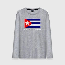 Лонгслив хлопковый мужской Free Cuba, цвет: меланж