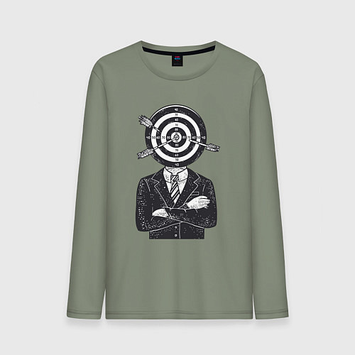 Мужской лонгслив Человек дартс / Авокадо – фото 1