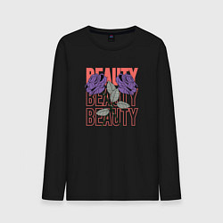 Мужской лонгслив Beauty purple flowers