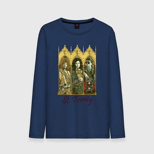 Мужской лонгслив St trinity / Тёмно-синий – фото 1
