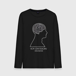 Лонгслив хлопковый мужской Joy Division - Disorder, цвет: черный