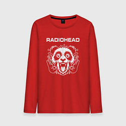 Лонгслив хлопковый мужской Radiohead rock panda, цвет: красный