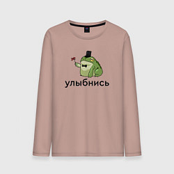 Мужской лонгслив Лягушка - улыбнись