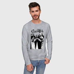 Лонгслив хлопковый мужской Cypress hill all, цвет: меланж — фото 2
