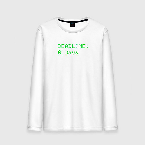 Мужской лонгслив Lethal Company: Deadline Days / Белый – фото 1