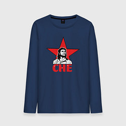 Лонгслив хлопковый мужской Che Guevara star, цвет: тёмно-синий
