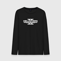 Лонгслив хлопковый мужской Helldivers 2 - white, цвет: черный