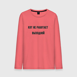 Мужской лонгслив Кот не работает