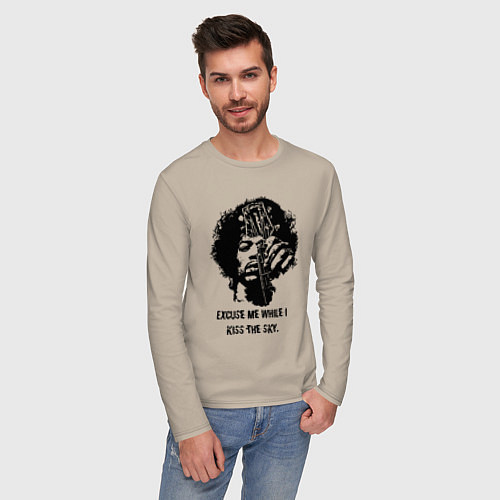 Мужской лонгслив James Marshall Hendrix / Миндальный – фото 3