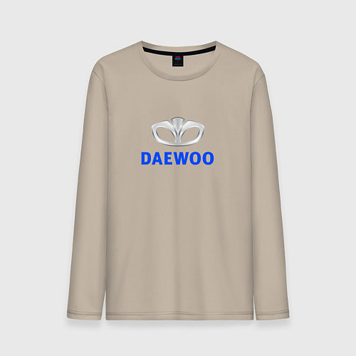 Мужской лонгслив Daewoo sport auto logo / Миндальный – фото 1