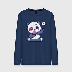 Мужской лонгслив Ice cream panda