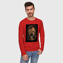Лонгслив хлопковый мужской Боец Муай Тай, цвет: красный — фото 2