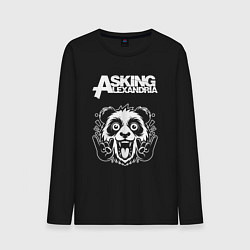 Лонгслив хлопковый мужской Asking Alexandria rock panda, цвет: черный