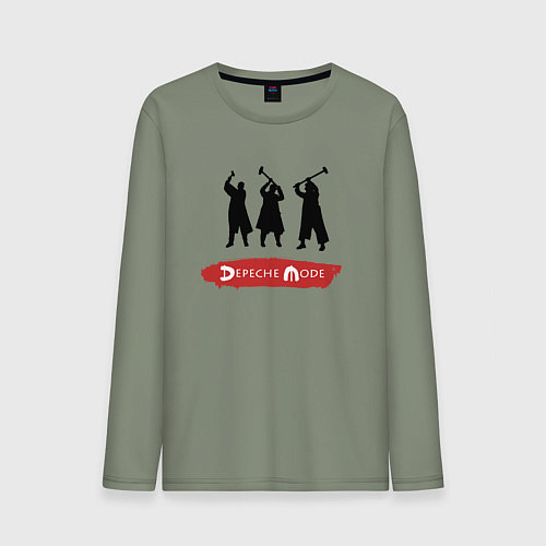 Мужской лонгслив Depeche Mode - Spirit band logos / Авокадо – фото 1