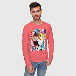 Лонгслив хлопковый мужской Адский рай Габимару Синоби, цвет: коралловый — фото 2