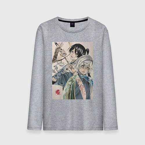 Мужской лонгслив Адский рай Габимару Ямада Асаэмон / Меланж – фото 1