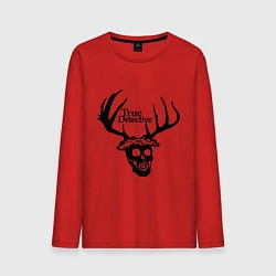 Лонгслив хлопковый мужской True Detective: Deer Skull, цвет: красный