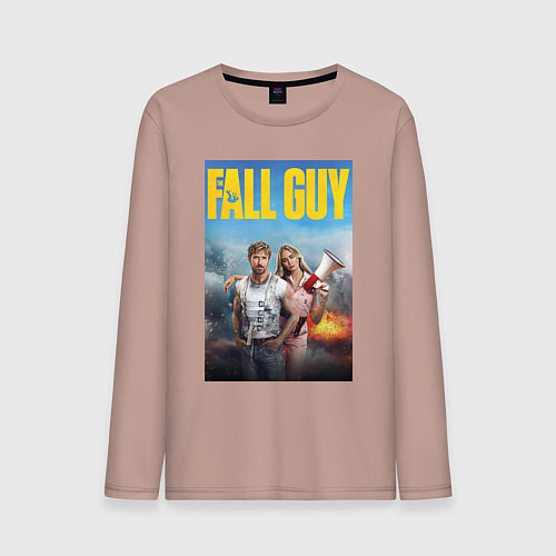 Мужской лонгслив Ryan Gosling and Emily Blunt the fall guy / Пыльно-розовый – фото 1