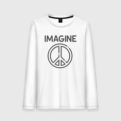 Лонгслив хлопковый мужской Peace imagine, цвет: белый