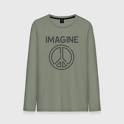 Лонгслив хлопковый мужской Peace imagine, цвет: авокадо