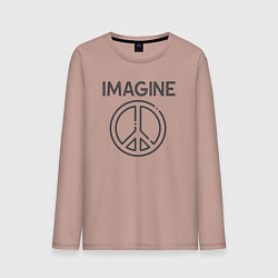 Лонгслив хлопковый мужской Peace imagine, цвет: пыльно-розовый