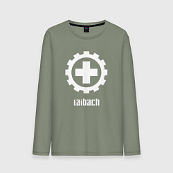 Лонгслив хлопковый мужской Laibach - Cross, цвет: авокадо