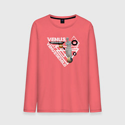 Лонгслив хлопковый мужской Венера Милосская, цвет: коралловый