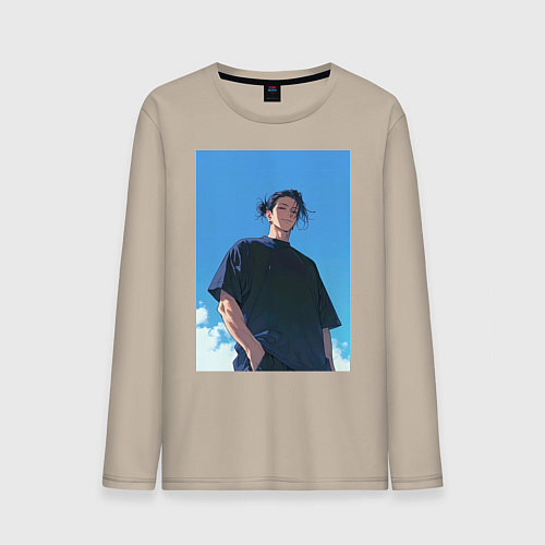 Мужской лонгслив Сугуру Гэто / Миндальный – фото 1