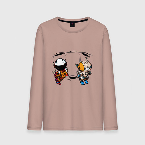 Мужской лонгслив Лунная гонка / Пыльно-розовый – фото 1