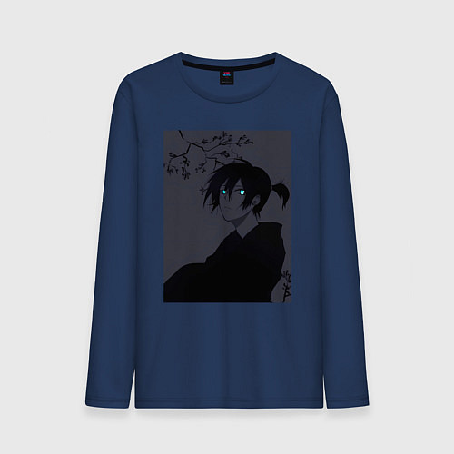 Мужской лонгслив Бездомный бог Ято / Тёмно-синий – фото 1