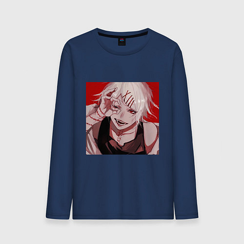 Мужской лонгслив Токийский гуль Сузуя / Тёмно-синий – фото 1